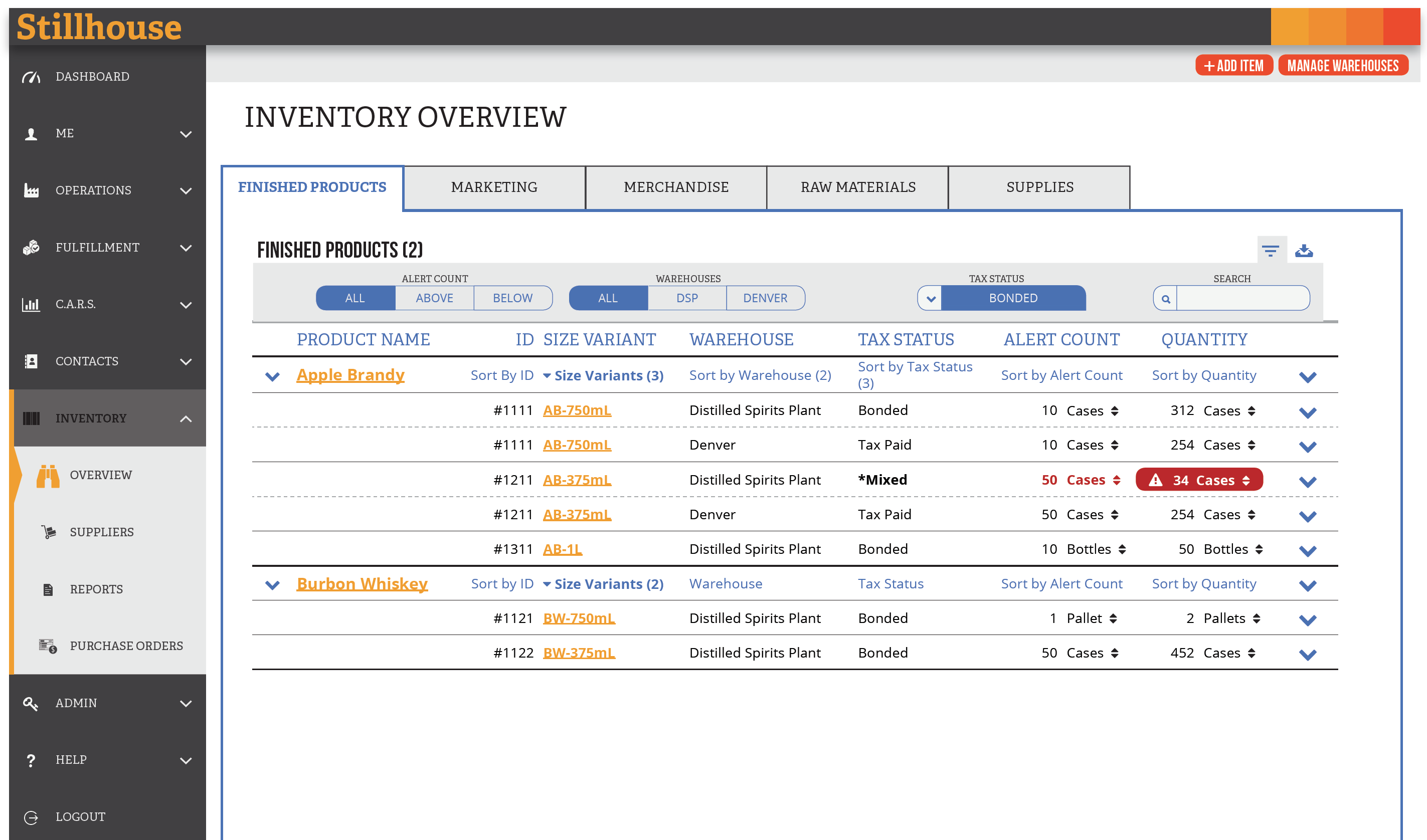 stillhouse inventory flow